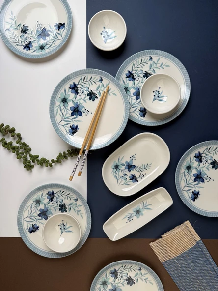 Tabak Evi Azur Kahvaltı Takımı 6 Kişilik 14 parça TVL14KHPRS1156