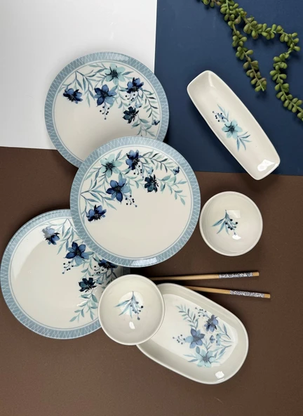 Tabak Evi Azur Kahvaltı Takımı 6 Kişilik 14 parça TVL14KHPRS1156 - 5