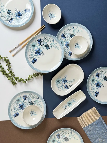 Tabak Evi Azur Kahvaltı Takımı 6 Kişilik 14 parça TVL14KHPRS1156 - 3