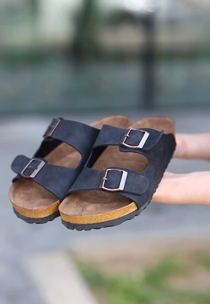 Rıno Siyah  Nubuk Terlik - 3