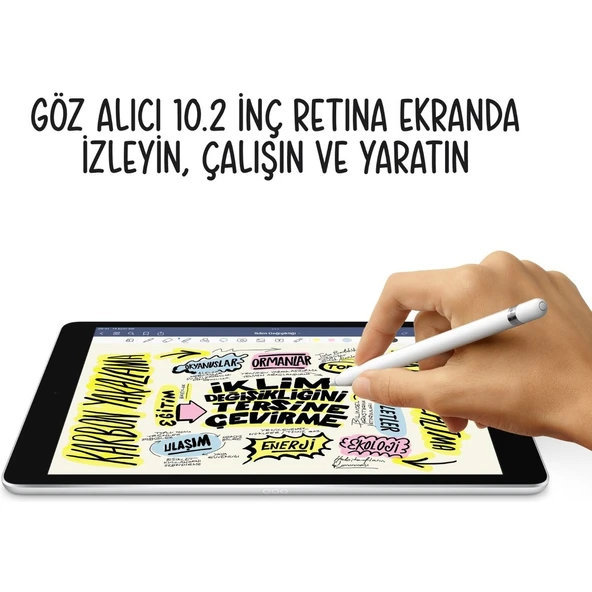 Apple iPad 9.Nesil 256GB 10.2" WiFi Tablet - MK2N3TU/A Uzay Grisi - 5
