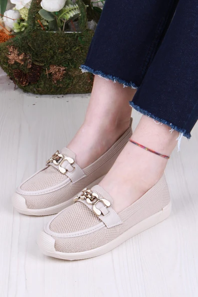 Fort 45-60 Toka Detaylı Rahat Hafif Triko Kadın Ayakkabı - Resim 6