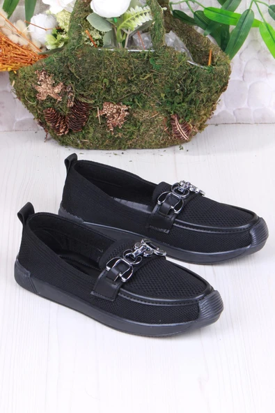 Fort 45-60 Toka Detaylı Rahat Hafif Triko Kadın Ayakkabı - Resim 3