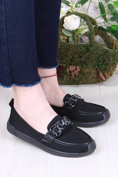 Fort 45-60 Toka Detaylı Rahat Hafif Triko Kadın Ayakkabı - Resim 2