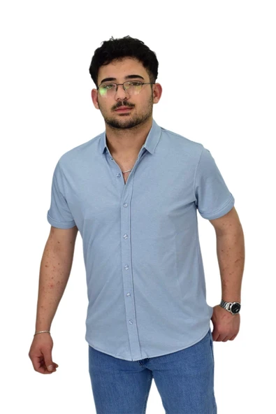 Erkek Gömlek Yaka Düğmeli Merserize Tişört 4680 BGL-ST04531 - Resim 9