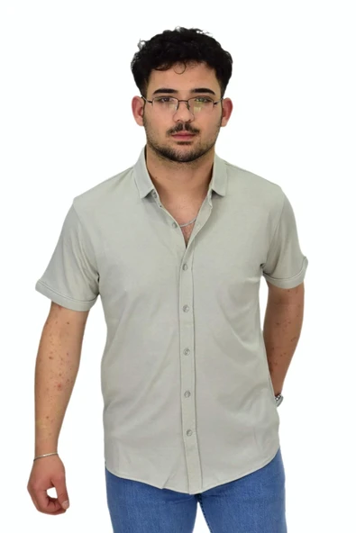 Erkek Gömlek Yaka Düğmeli Merserize Tişört 4680 BGL-ST04531 - Resim 3