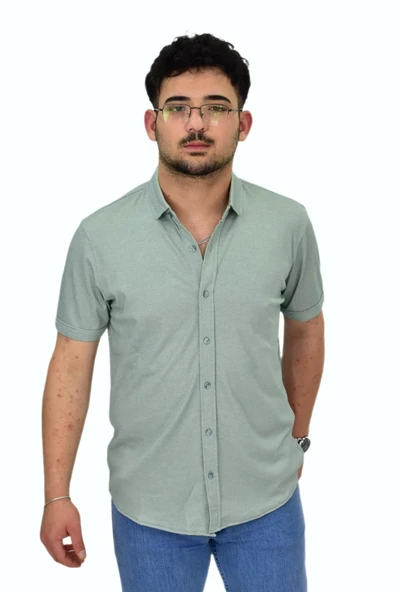 Erkek Gömlek Yaka Düğmeli Merserize Tişört 4680 BGL-ST04531 - Resim 6