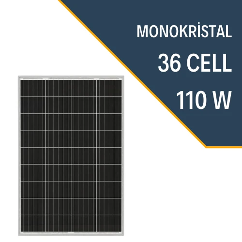 110W MONOKRİSTAL GÜNEŞ PANELİ ürün görseli 1
