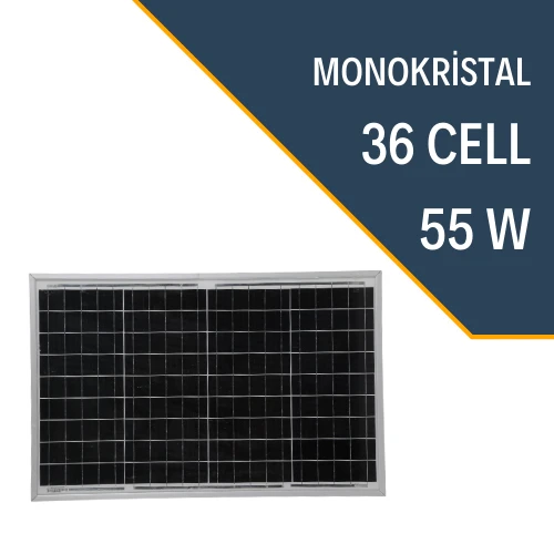 55W MONOKRİSTAL GÜNEŞ PANELİ ürün görseli 1