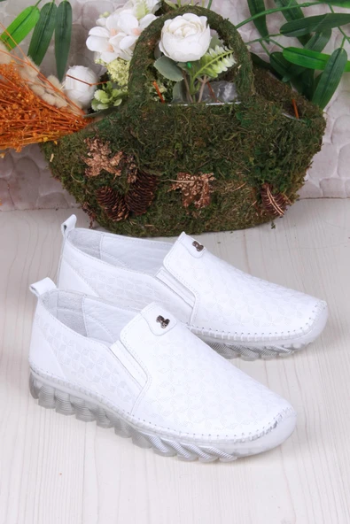 Mehmet Mete 0002-T Anatomik Rahat Yumuşak Hakiki Deri Kadın Ayakkabı - Resim 8