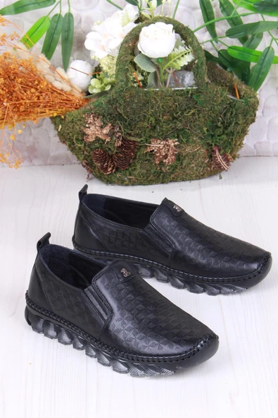 Mehmet Mete 0002-T Anatomik Rahat Yumuşak Hakiki Deri Kadın Ayakkabı - Resim 3