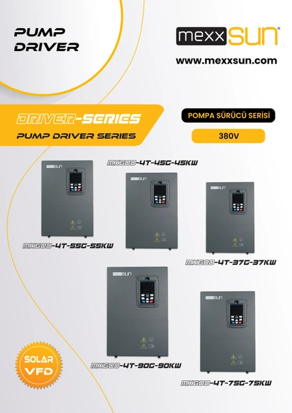 Mexxsun 60Hp (45 kW) Solar Pompa Sürücüsü (Trifaze) - 5