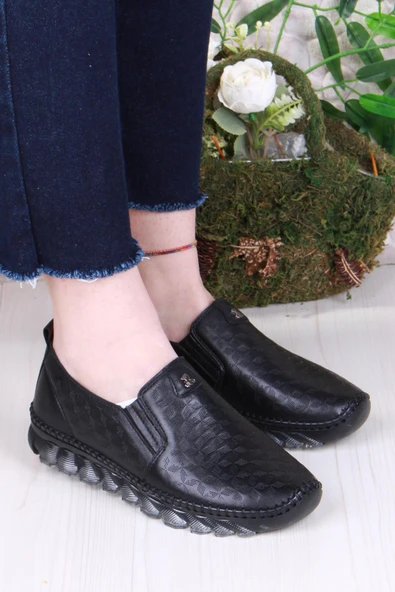 Mehmet Mete 0002-T Anatomik Rahat Yumuşak Hakiki Deri Kadın Ayakkabı - Resim 2