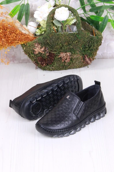 Mehmet Mete 0002-T Anatomik Rahat Yumuşak Hakiki Deri Kadın Ayakkabı - Resim 4