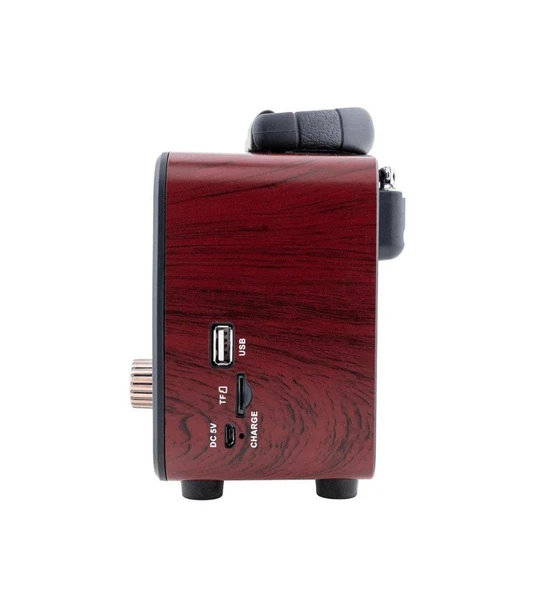 NS-8891 Orta Boy Retro, Nostaljik, Ahşap Tasarım Bluetooth Hoparlörlü, Şarjlı, Taşınabilir Fm/am Destekli Radyo - Resim 2