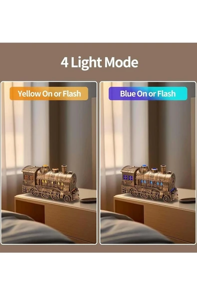 Tren Şeklinde Buharlı Oda Hava Nemlendirici Işık Buhar Makinesi Kumandalı - 8