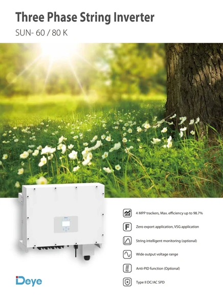 Deye 80Kw Trifaze On-grid İnverter - 6