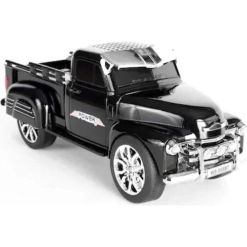 Şarjlı Nostaljik Çalar Kamyon Bluetooth Fm Radyo Tf Mp3 Siyah - Resim 2