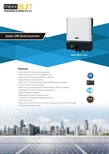 Tam sinüs akıllı 48V 8000W Twin (MAX 8000) - 2