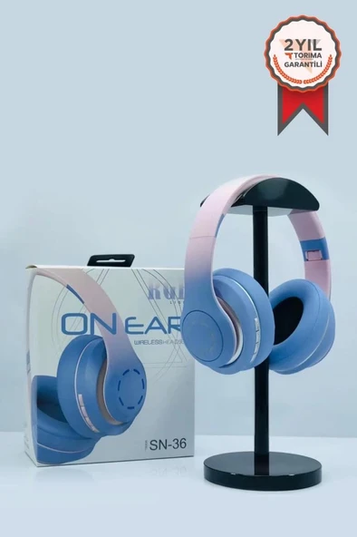 Sn-36 On-ear Kafa Üstü Kablosuz  Kulaklık Bluetooth 5.1  Blue