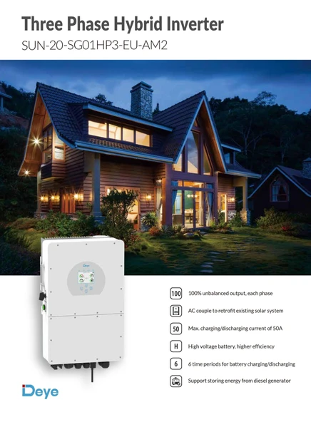 DEYE 20kW Hibrit Trifaze İnverter  (HV) - Resim 5