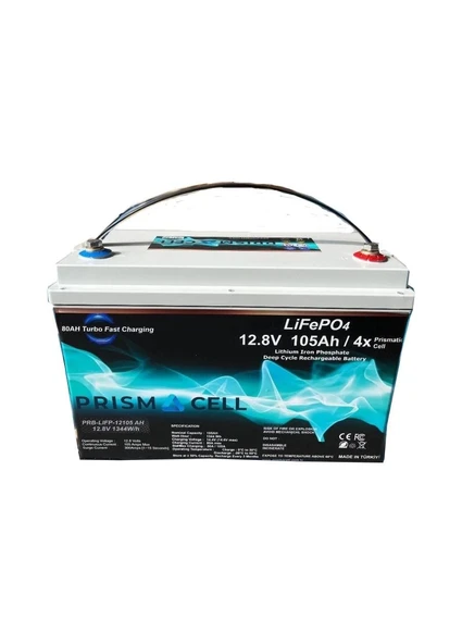 12.8 Volt 105 Amper Lifepo4 akü