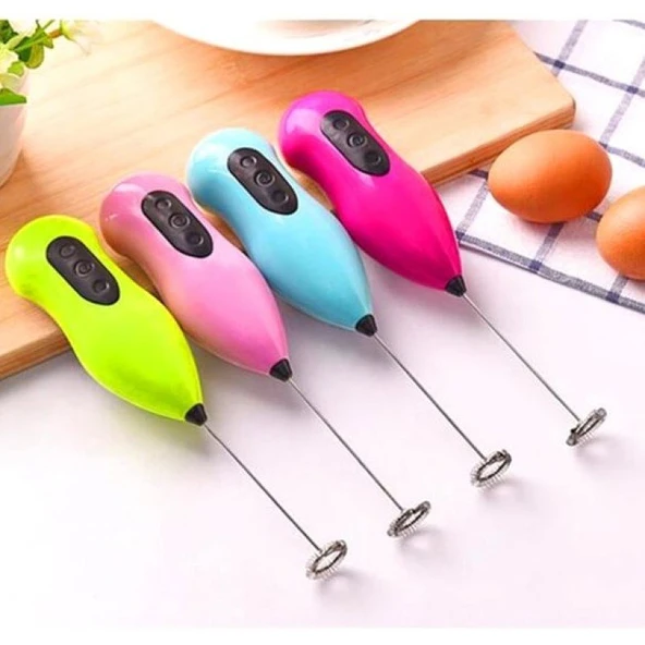 Pilli Mini Mixer, Kahve Süt Köpürtücü, Karıştırıcı - 2