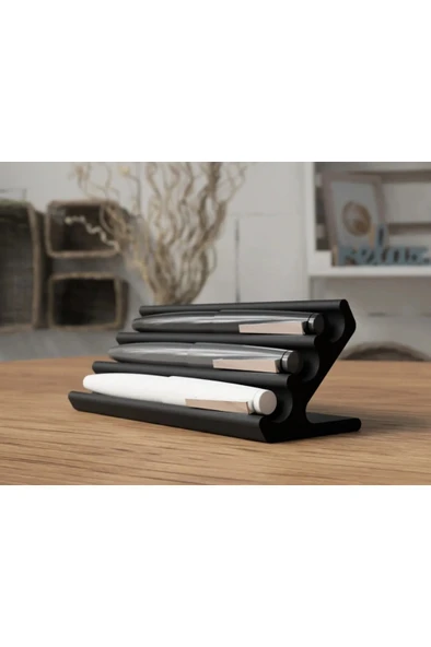 Modern Minimalist Kalem Standı Dolma Kalem Standı (Biyoplastik) (Siyah)