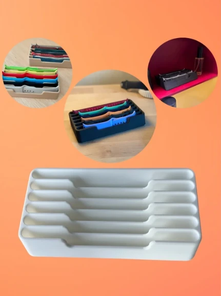 Saat Kordon Düzenleyici Organizer 6'lı Set (Biyoplastik) (Gri)