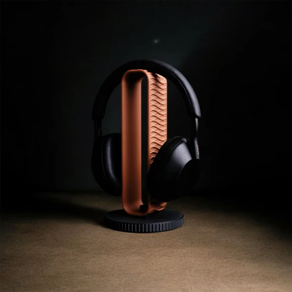 Şık ve Minimalist Kulaklık Standı/Kulaklık Tutucu (Bakır-Siyah) - 3