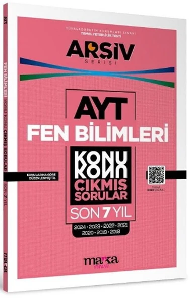 AYT Fen Bilimleri Çıkmış Sorular Konu Konu Son 7 Yıl Tıpkı Basım Arşiv Serisi Marka Yayınları