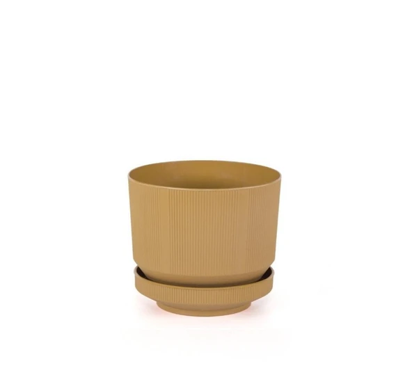 Omnipazar SO-S282 Dekoratif Tabaklı Lüks Çizgi Desenli Saksı 3.3 Litre - 10