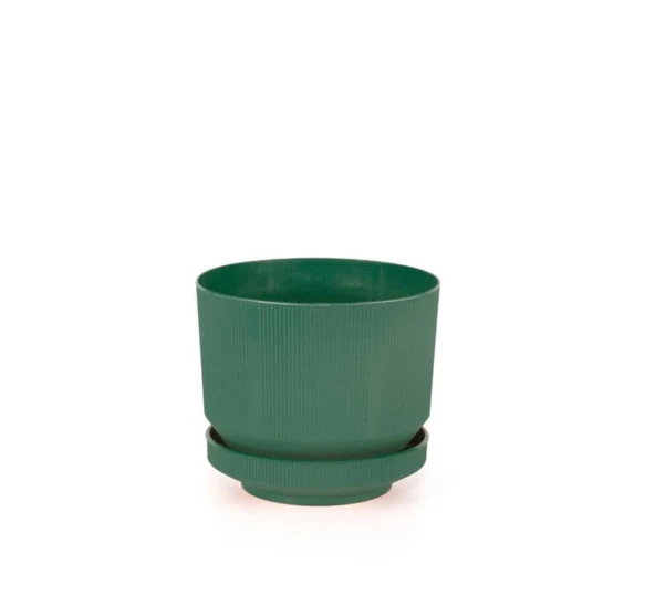 Omnipazar SO-S283 Dekoratif Tabaklı Lüks Çizgi Desenli Saksı 6 Litre - 1