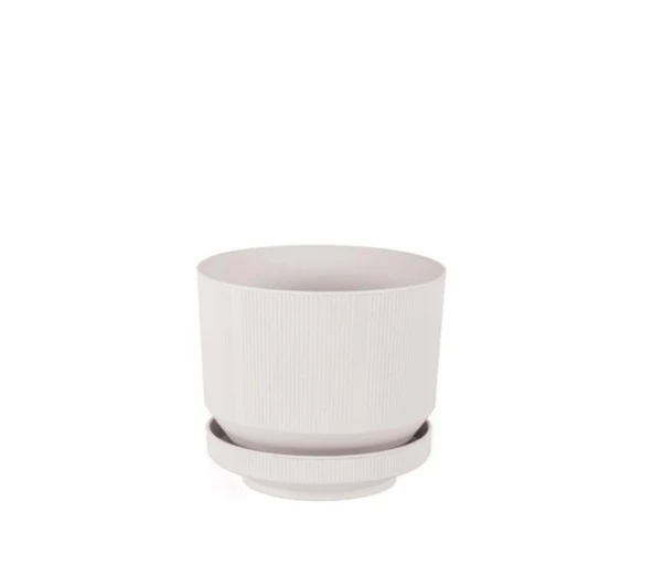 Omnipazar SO-S283 Dekoratif Tabaklı Lüks Çizgi Desenli Saksı 6 Litre - 4