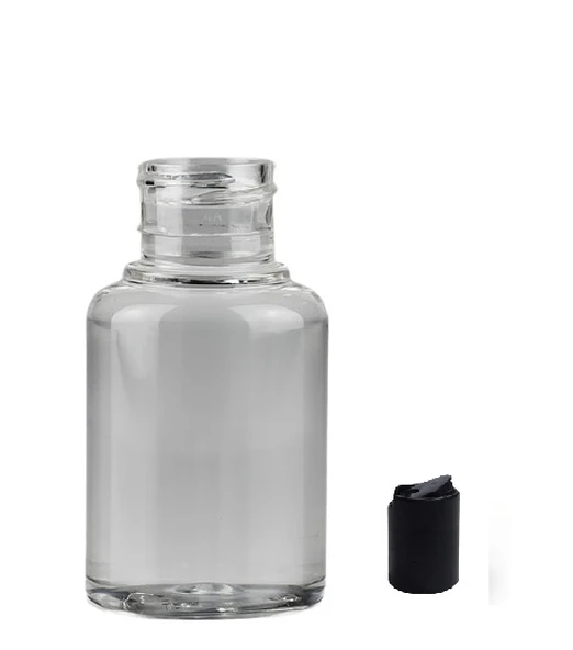 60ml pet şeffaf şişe disctop kapak, 12 adet, dezenfektan şişesi, kozmetik şişe, şampuan şişesi, plastik şişe, aroma şişesi