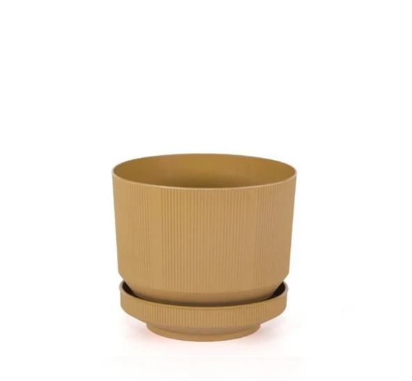 Omnipazar SO-S284 Dekoratif Tabaklı Lüks Çizgi Desenli Saksı 9 Litre ürün görseli