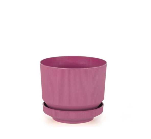 Omnipazar SO-S284 Dekoratif Tabaklı Lüks Çizgi Desenli Saksı 9 Litre - Resim 10