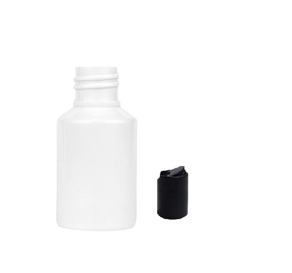 60ml pet beyaz şişe disctop kapak, 12 adet, dezenfektan şişesi, kozmetik şişe, şampuan şişesi, plastik şişe, aroma şişesi