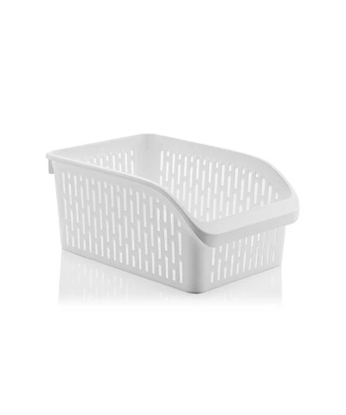 Omnipazar SY-2171 Plastik Büyük Dolap İçi Sebze Meyve Düzenleyici Beyaz 4'lü Set Beyaz - 2