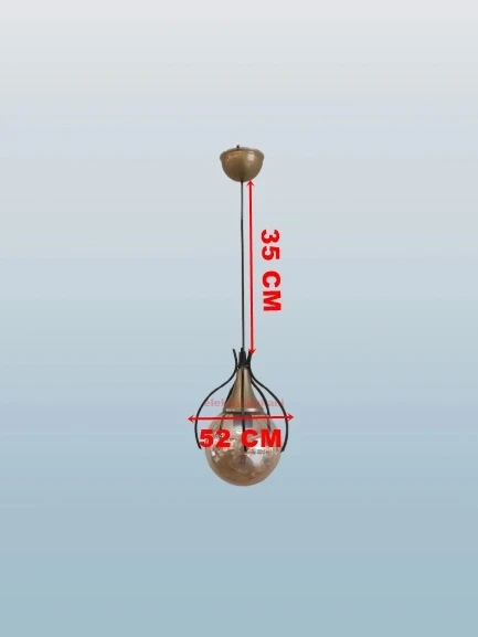 DMR Örümcek Tekli Siyah Top Avize E-27 Duylu