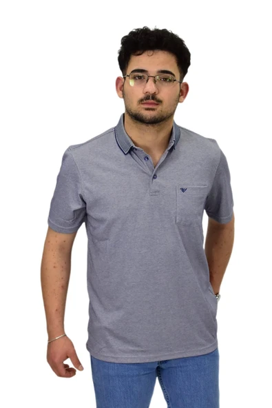 Erkek Polo Yaka Cepli Merserize Tişört 6270 BGL-ST04535 - Resim 5