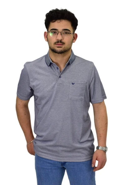 Erkek Polo Yaka Cepli Merserize Tişört 6270 BGL-ST04535 - Resim 11