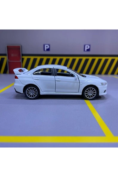 Mitsubishi Lancer EVO X 1/36 Ölçek Welly Diecast Metal Model Araba Oyuncak Araba Çek Bırak - 3