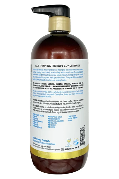 Pura D'or İnce Saç Karşıtı Saç Kremi 709ML - Resim 2