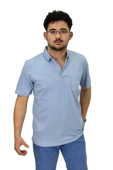 Erkek Polo Yaka Cepli Merserize Tişört 6270 BGL-ST04535 - Resim 4