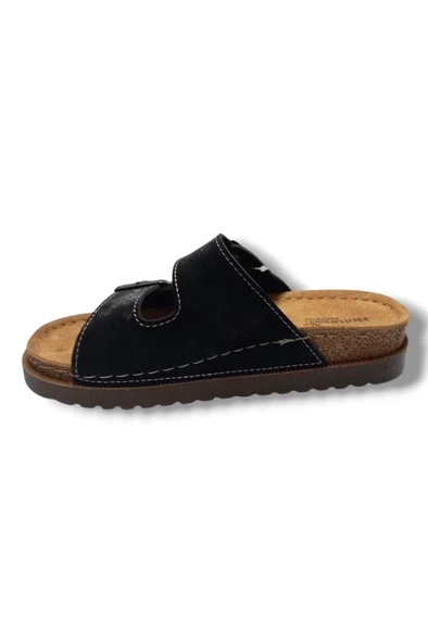 Gezer 16323-25 Parlak Çift Bant Anatomik Kadın Terlik - Resim 3