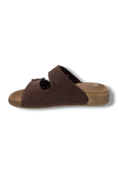 Gezer 16386-25 Deri Anatomik Cift Bant Erkek Terlik - 3