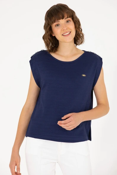 U.s.Polo Assn. Kadın Lacivert Tişört G082SZ011 - 4