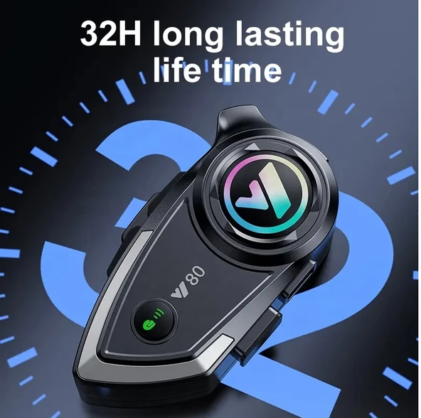 ALWAYS Y80 Kablosuz 5.3BT Motosiklet Kask Kulaklık Intercom Kaliteli Hoparlör ve Mikrofon - 4