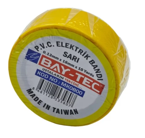 Bay-Tec Elektrik Bandı Sarı - 4 adet